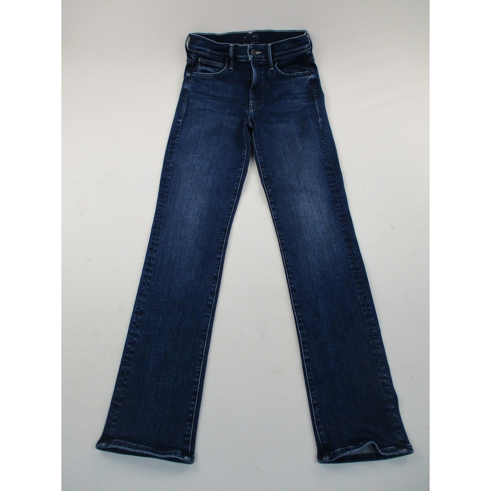 Mother High Waisted Rider Skimp Jeans in Catch Me If You Can Dark Blue Wash 26